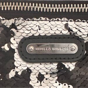Rebecca Minkoff Black and Silver Sequin Bag